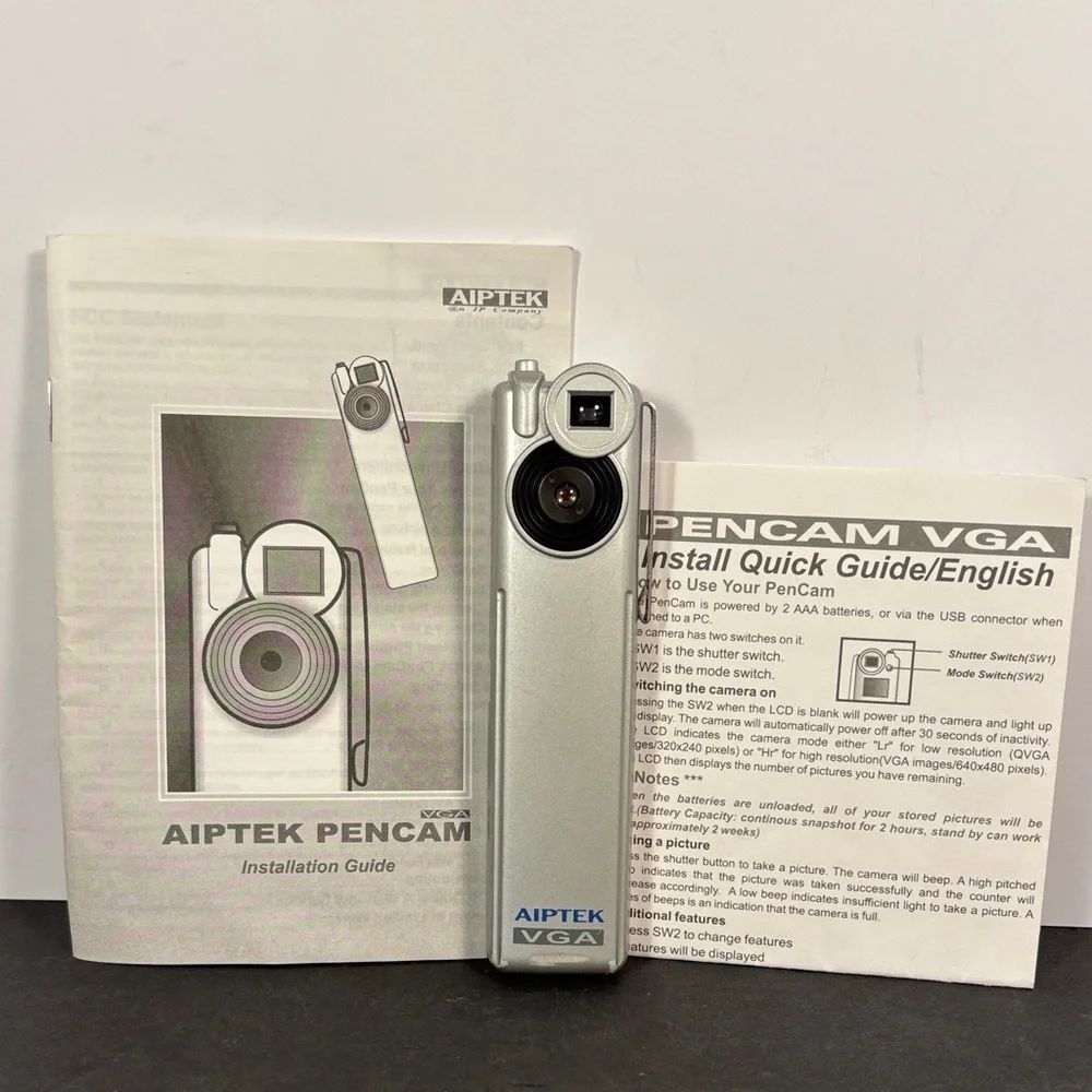 Vintage Aiptek PenCam VGA Digital Mini Camera with Manual